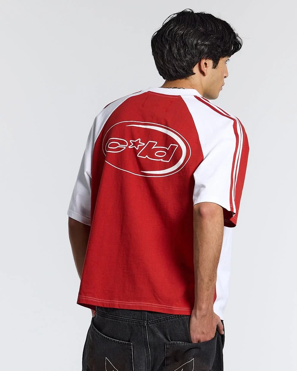 COMBO TEE WHITE/RED 4