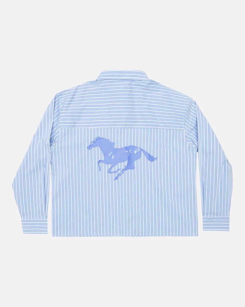 RUNNING HORSE SHIRT BLUE STRIPES 3