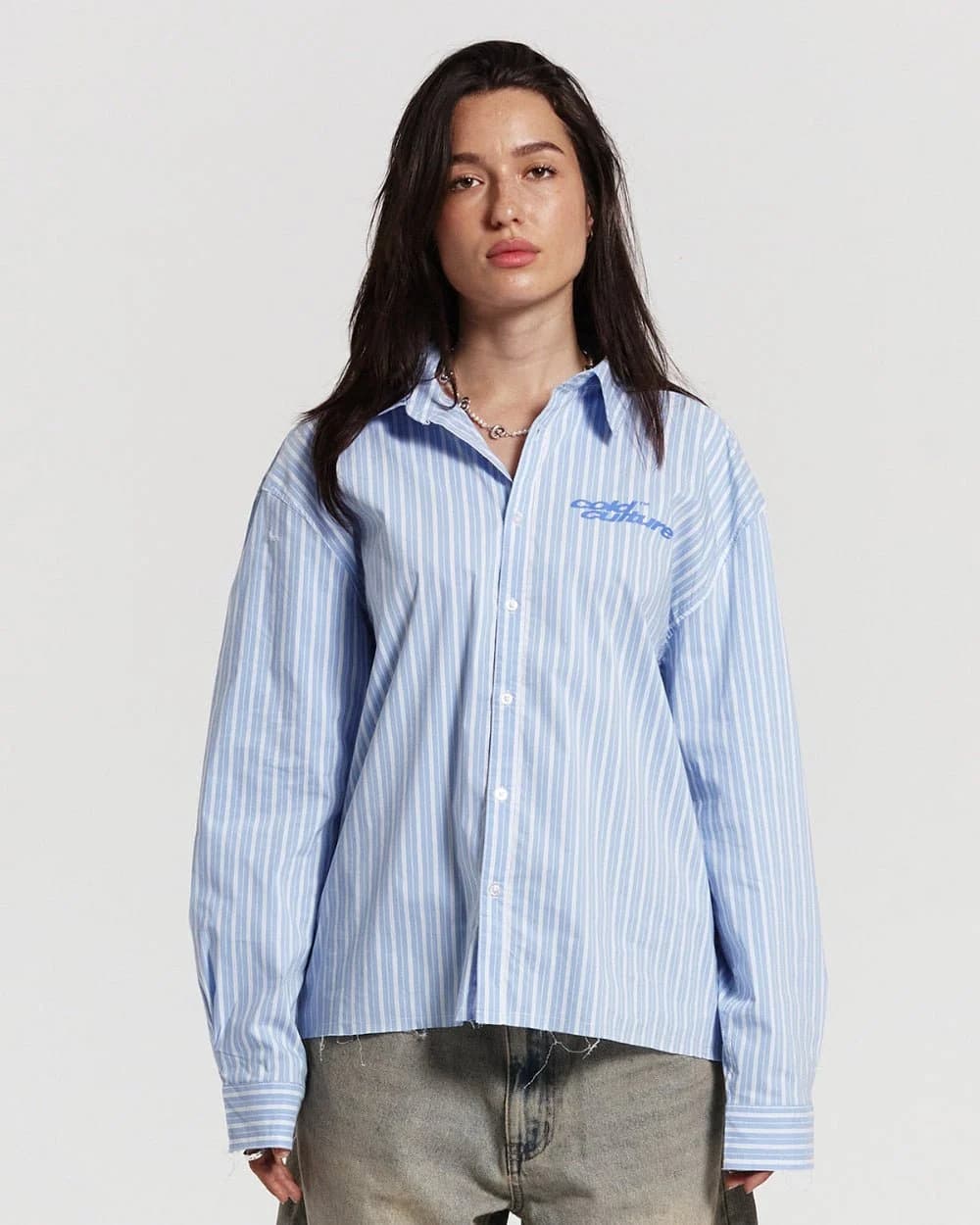 RUNNING HORSE SHIRT BLUE STRIPES 5