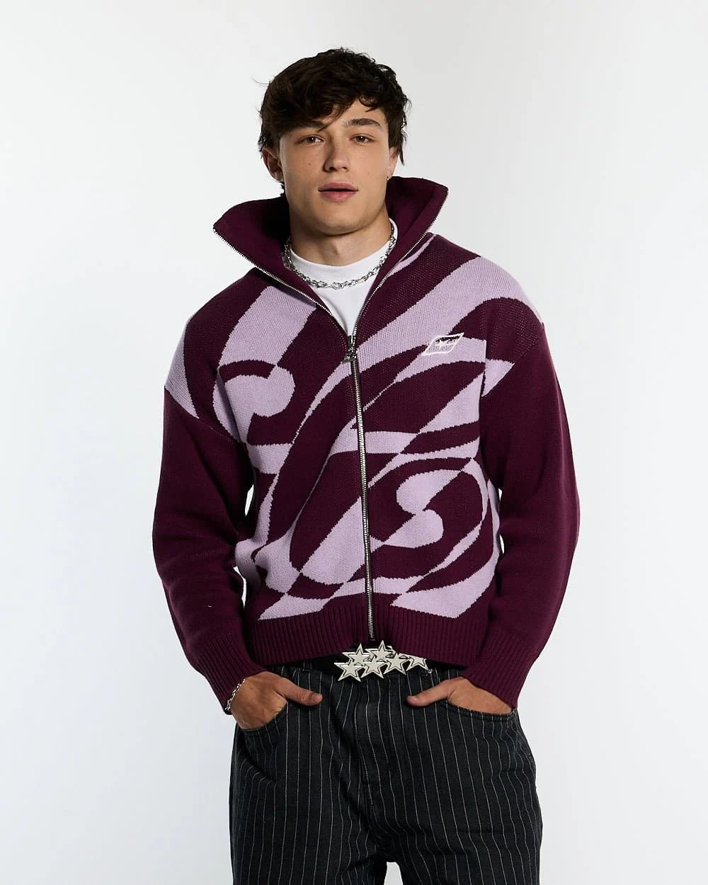 LINES FUSION KNIT PINK & PURPLE 3