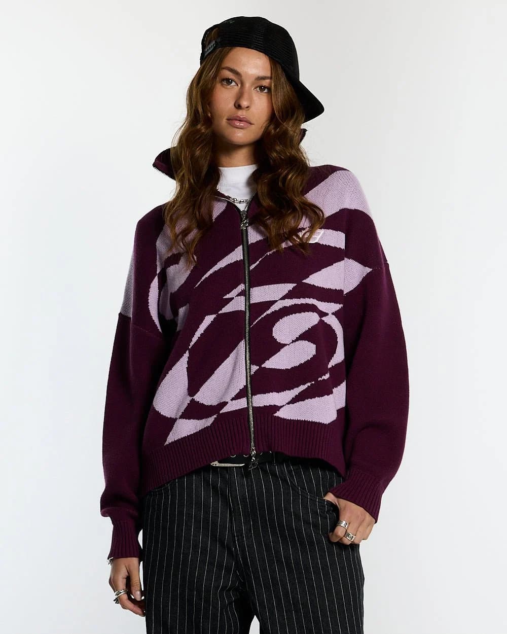 LINES FUSION KNIT PINK & PURPLE 5