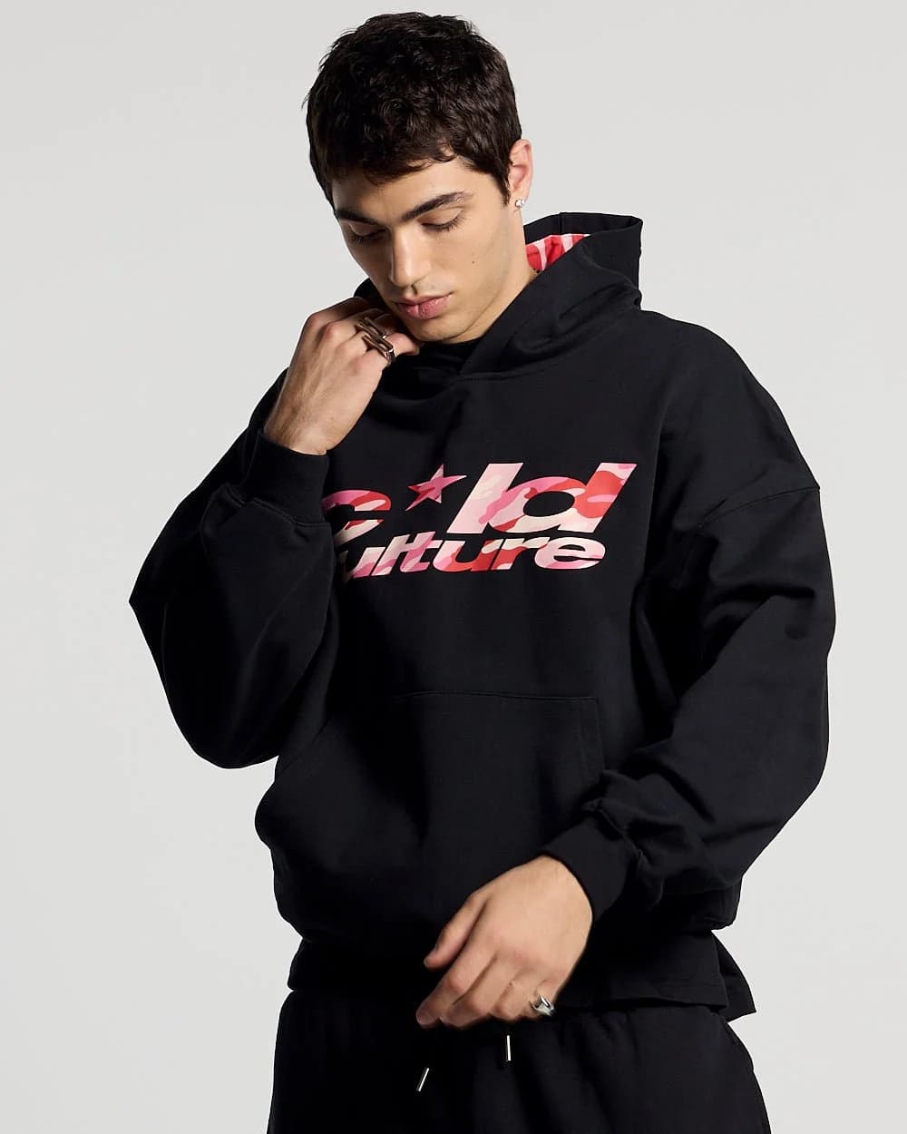 WILD CAMO HOODIE BLACK 2