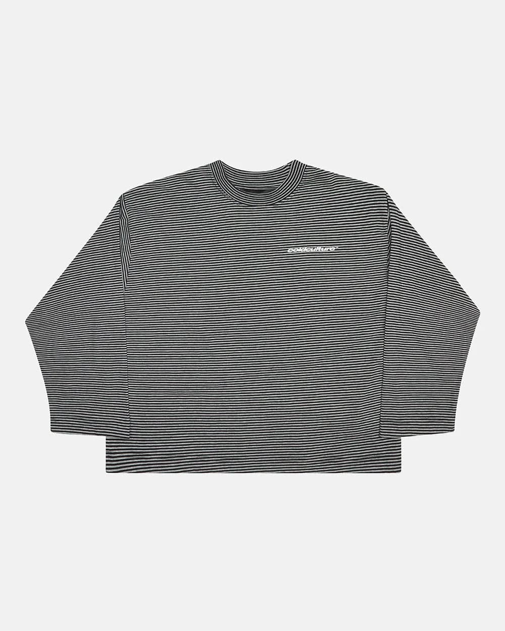 SCRIPT STRIPES LONGSLEEVE BLACK 3