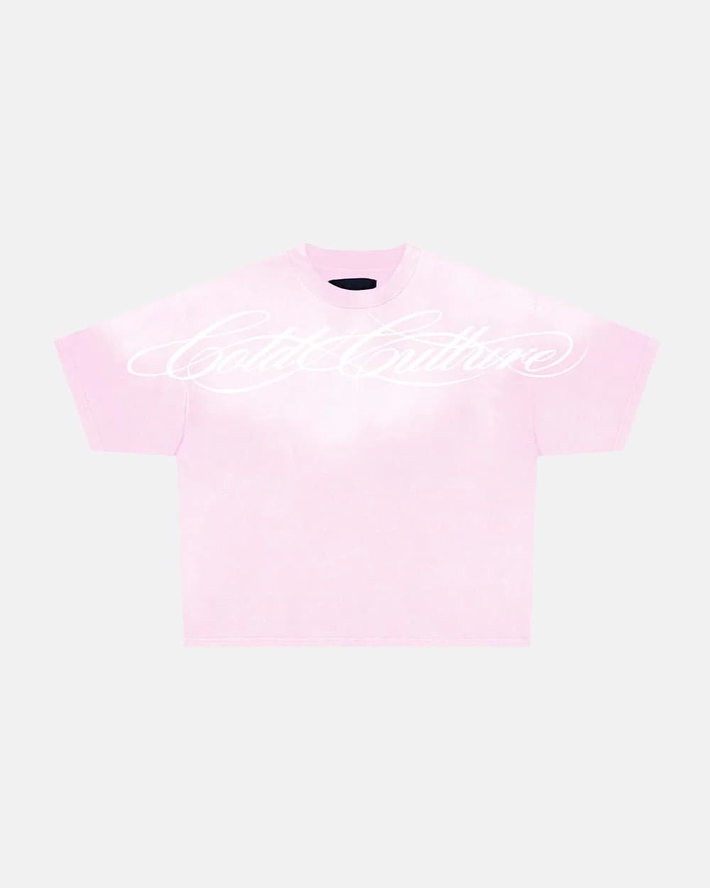 CROSSED SCRIPT TEE PINK by COLD CULTURE