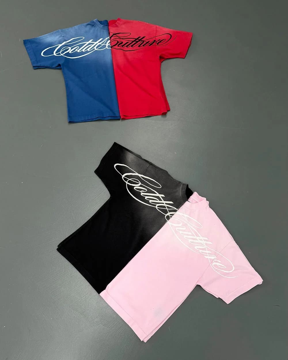CROSSED SCRIPT TEE PINK 8