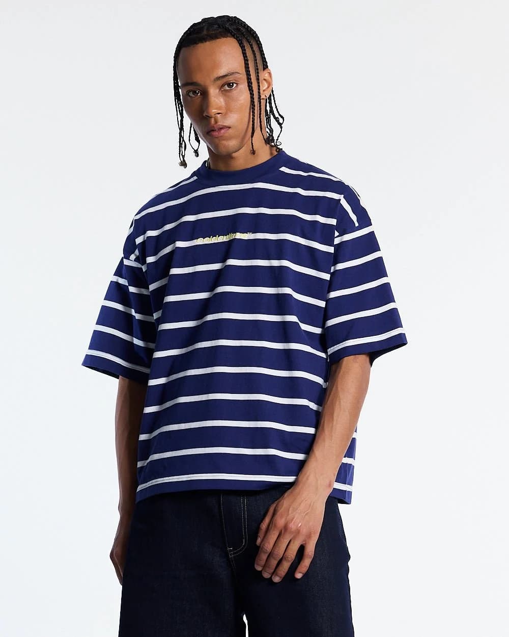 BAY STRIPE TEE NAVY 4