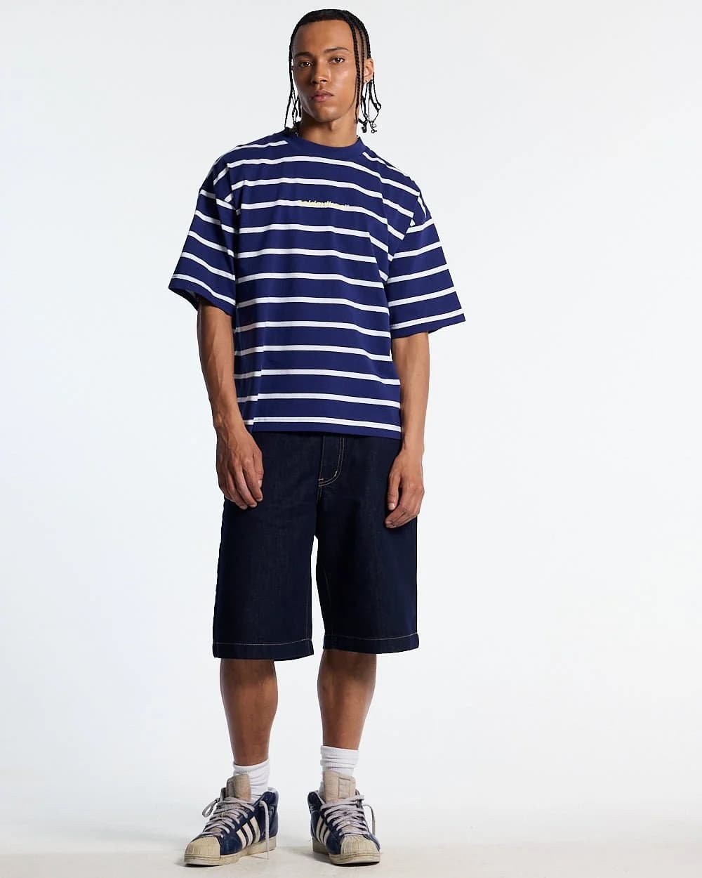 BAY STRIPE TEE NAVY 5