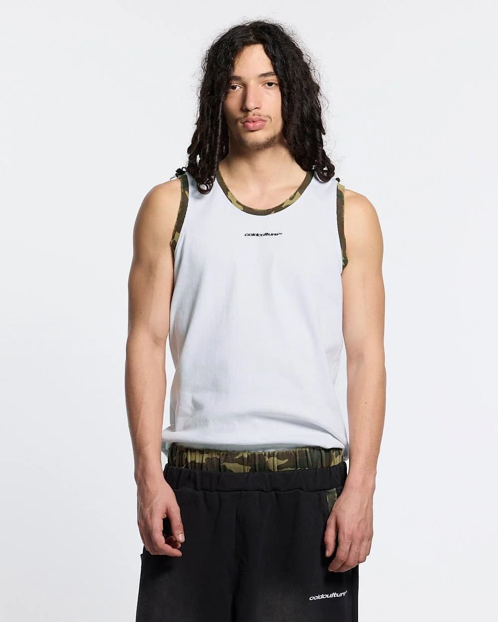 BLACK OPS TANK TOP WHITE by COLD CULTURE
