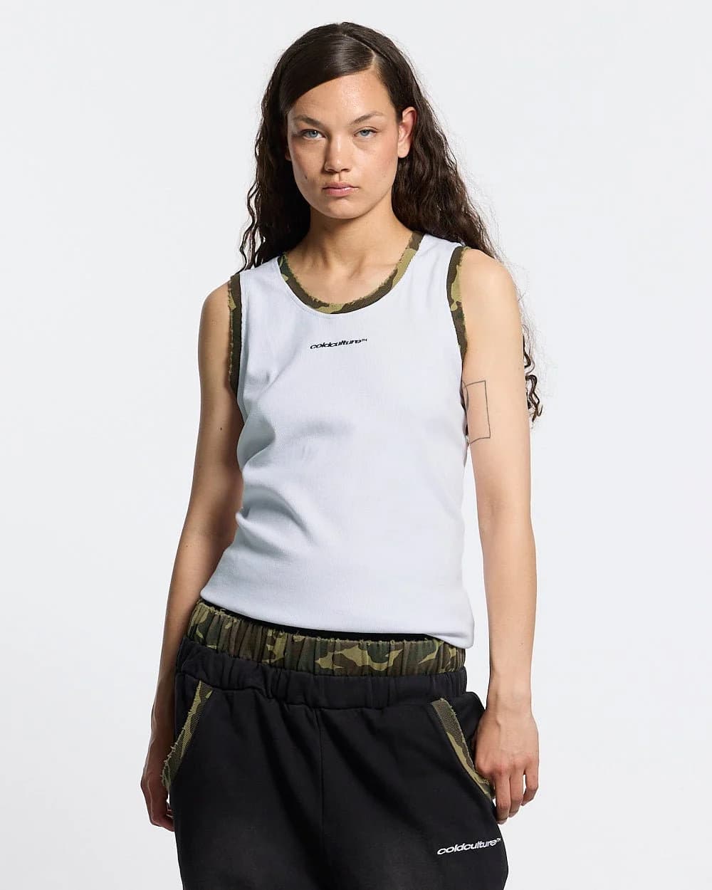 BLACK OPS TANK TOP WHITE by COLD CULTURE