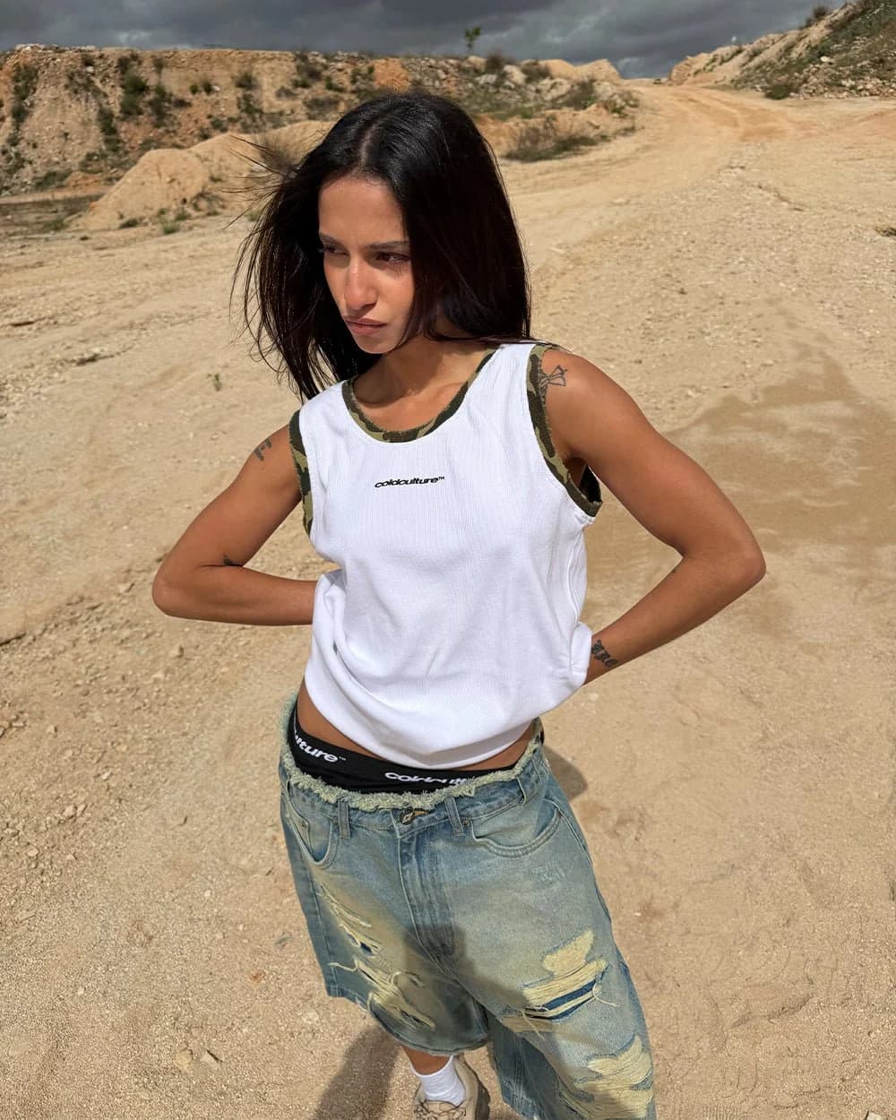 BLACK OPS TANK TOP WHITE by COLD CULTURE