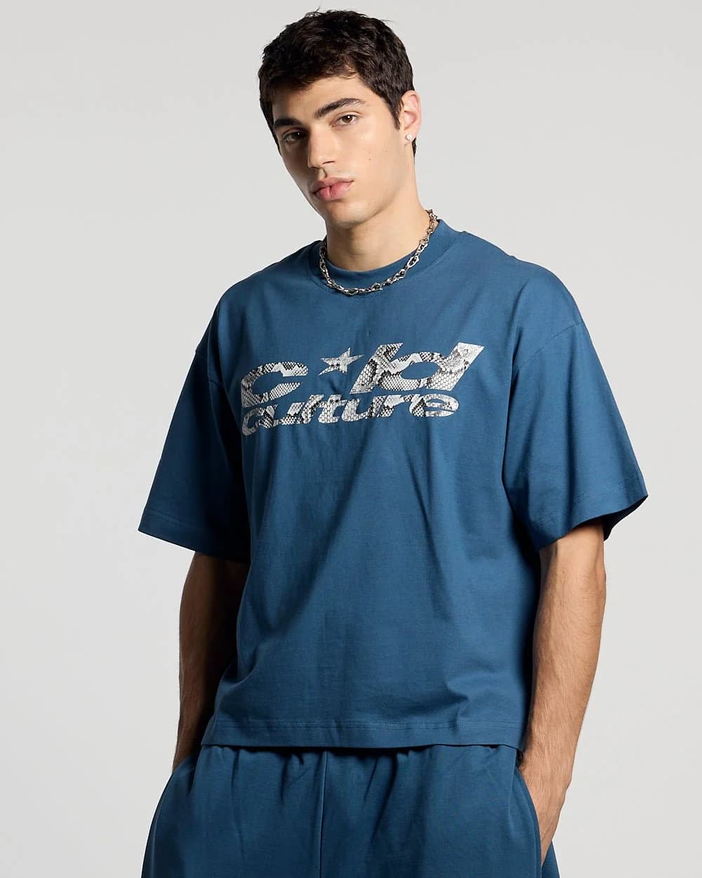 WILD SNAKE TEE NAVY BLUE 2