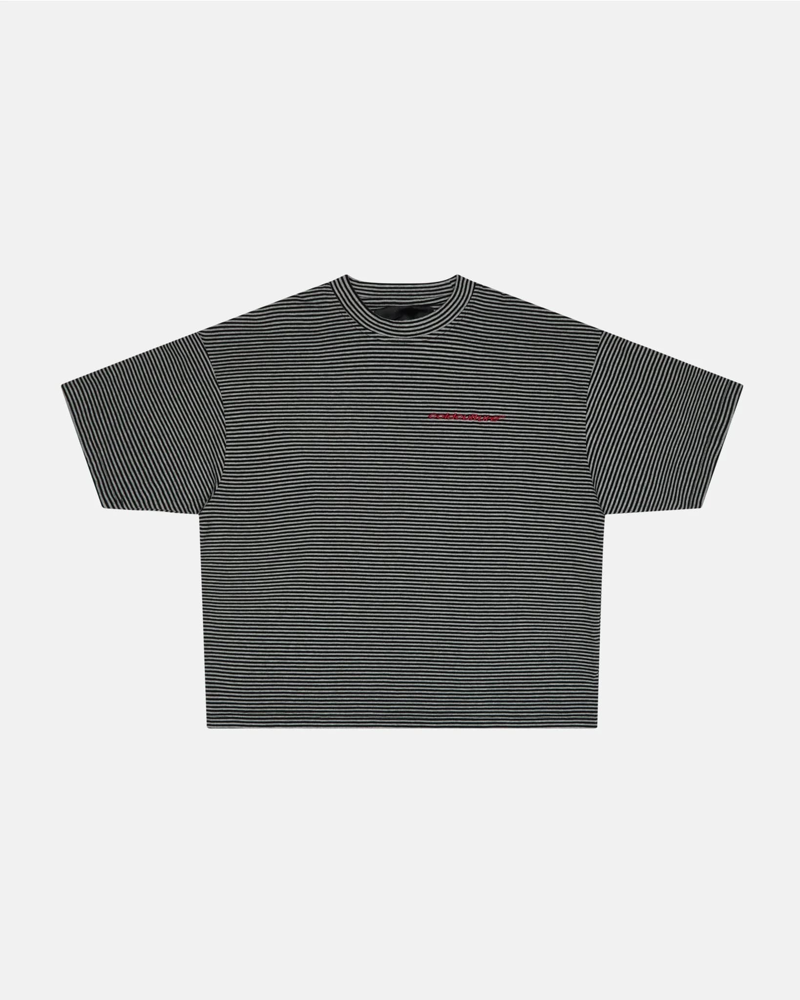 SCRIPTED STRIPES TEE BLACK by COLD CULTURE