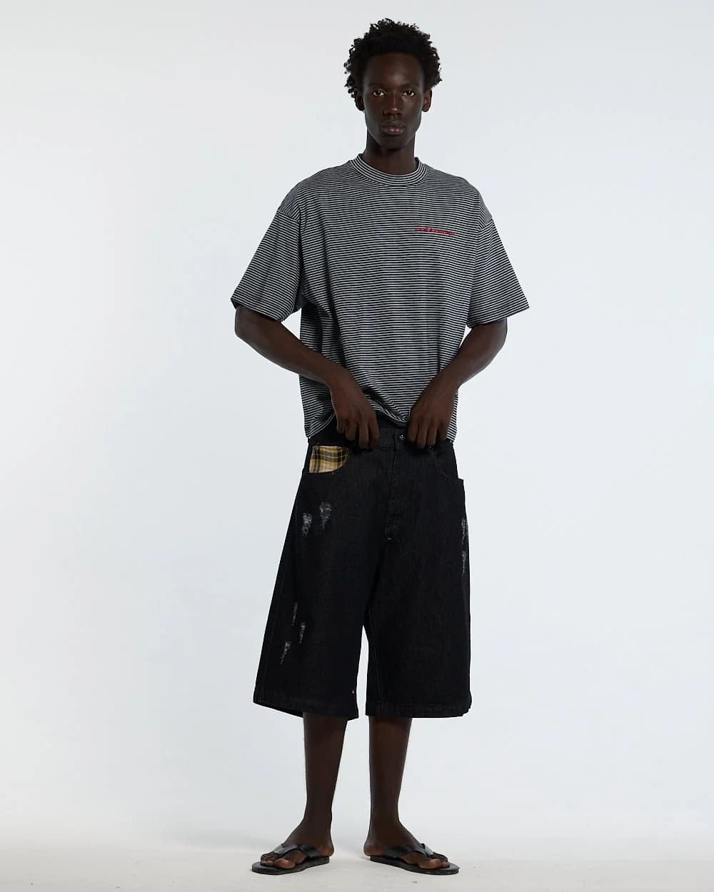 SCRIPTED STRIPES TEE BLACK by COLD CULTURE
