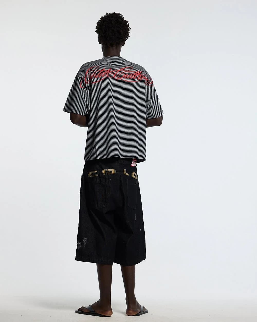 SCRIPTED STRIPES TEE BLACK by COLD CULTURE