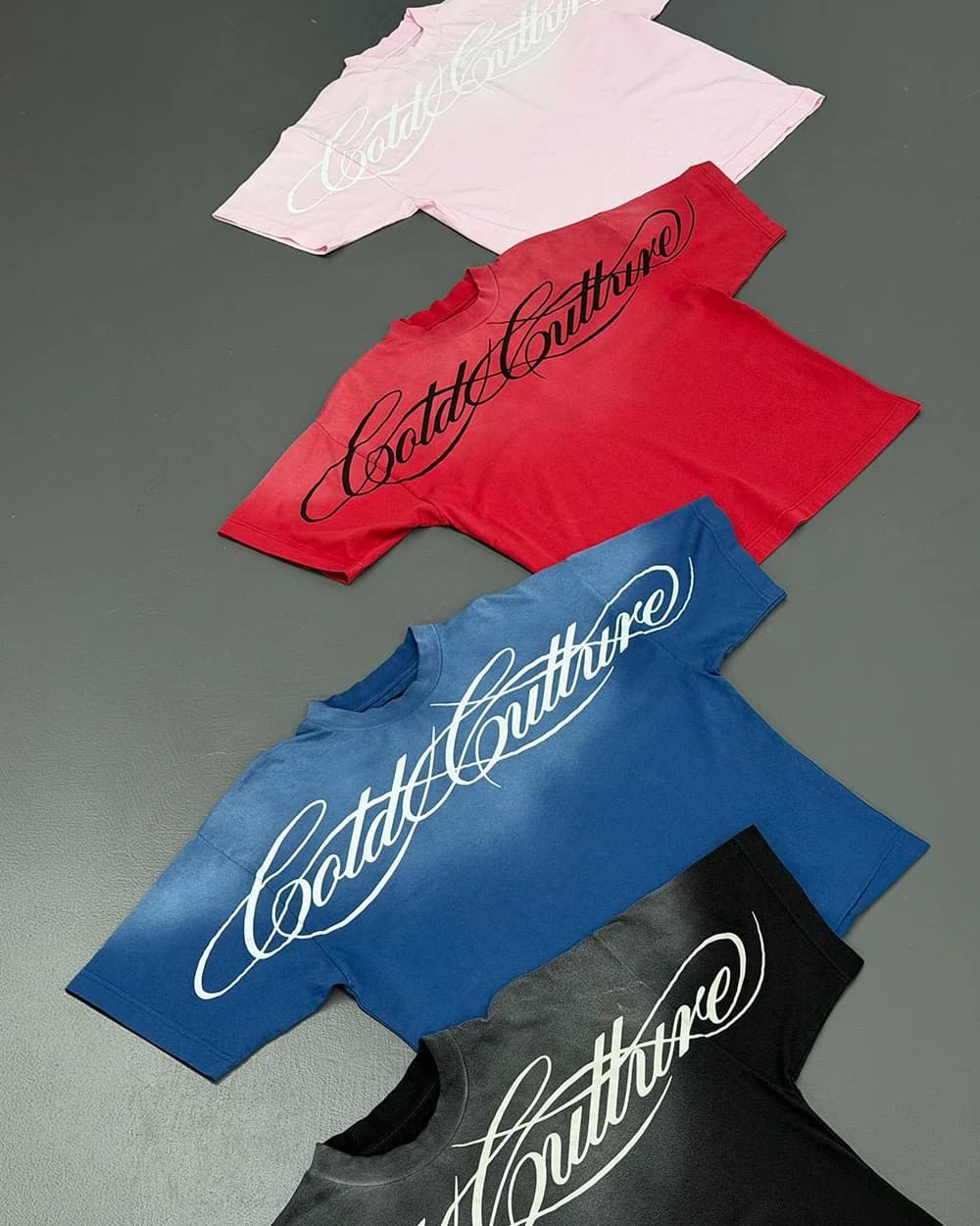 CROSSED SCRIPT TEE BLUE 9