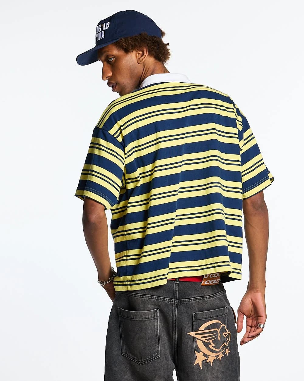 AEROSTRIPES POLO YELLOW/BLUE 4