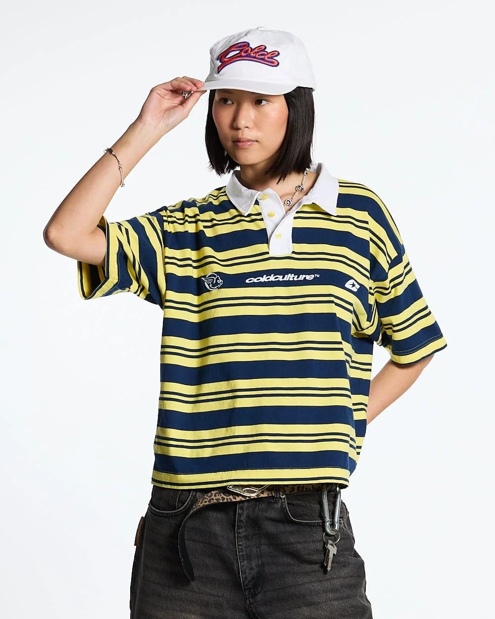 AEROSTRIPES POLO YELLOW/BLUE 5