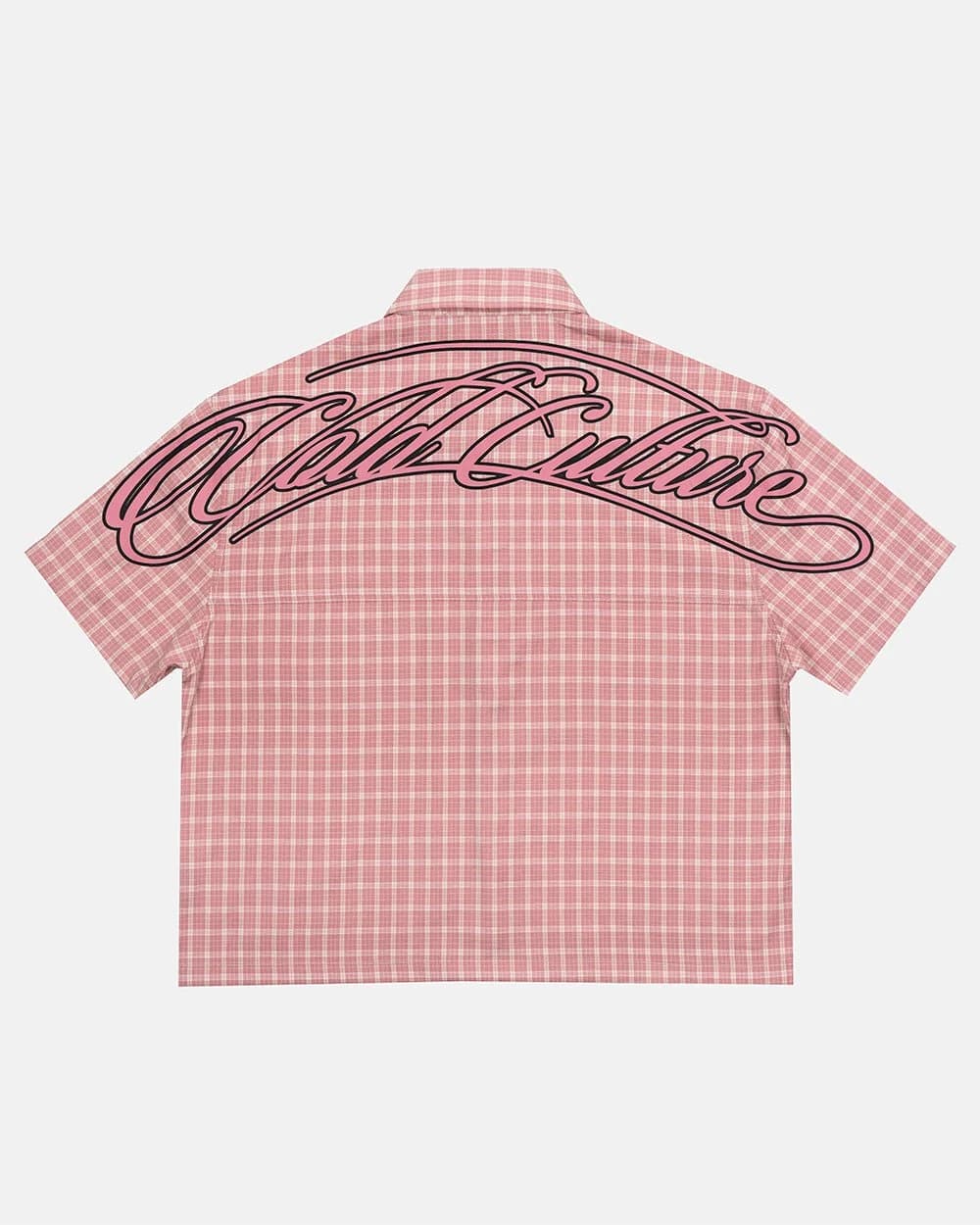 TARTAN SCRIPT SHIRT PINK by COLD CULTURE