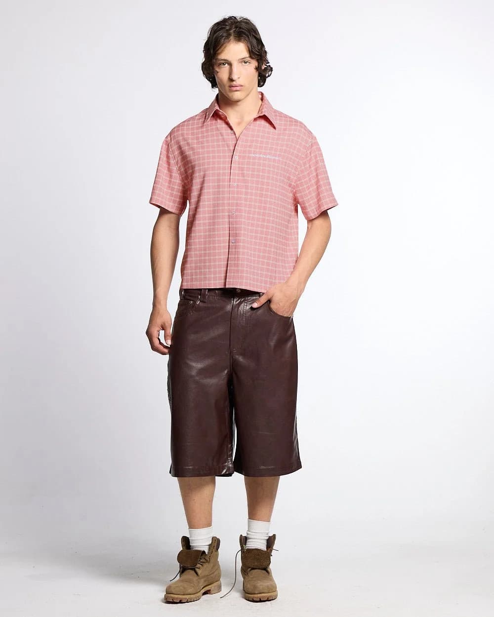 TARTAN SCRIPT SHIRT PINK 5