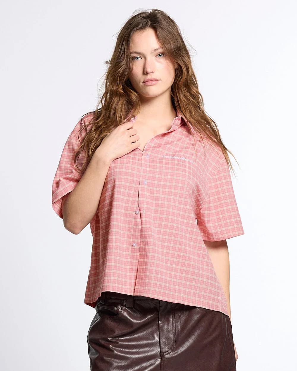 TARTAN SCRIPT SHIRT PINK 9