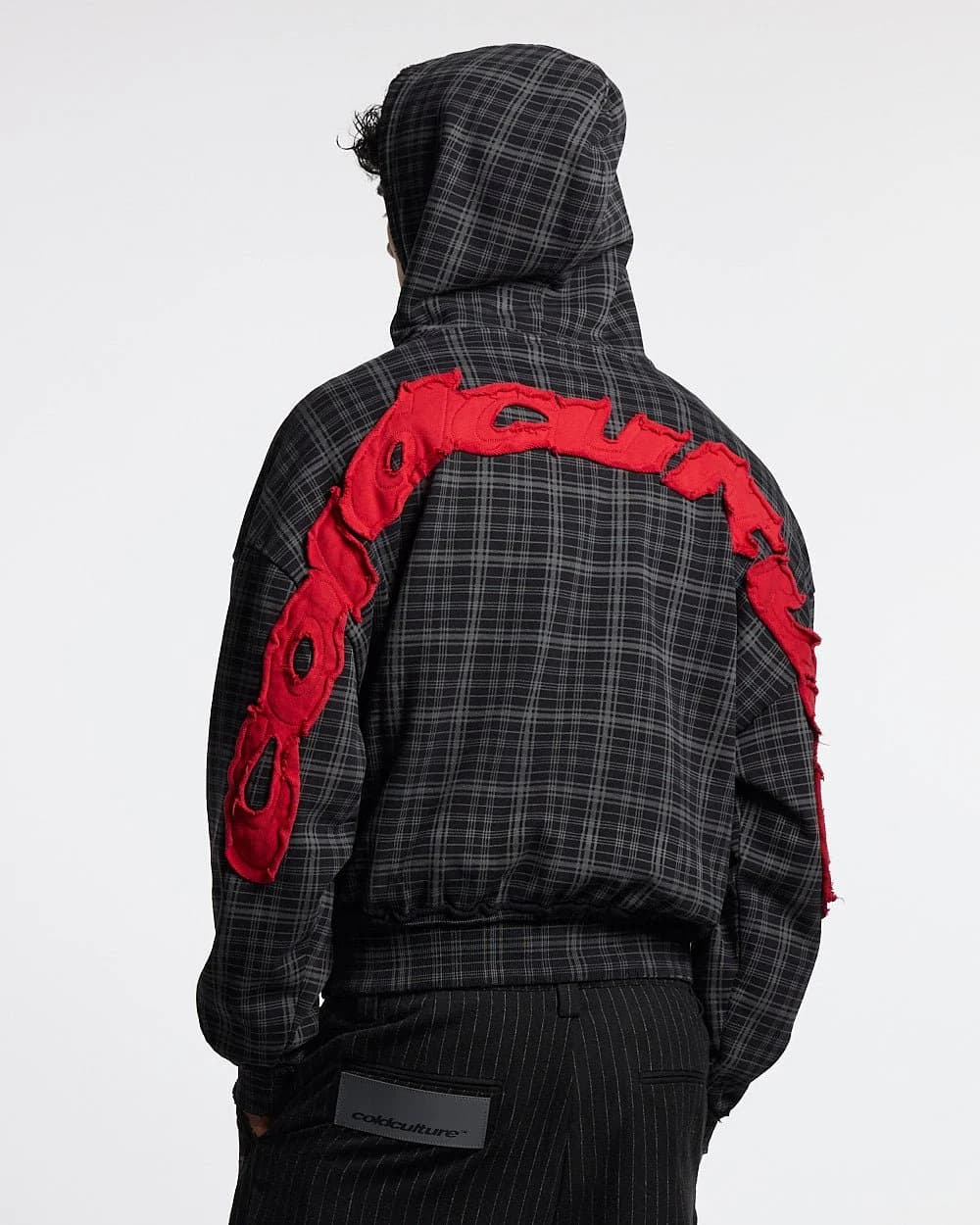 TARTAN HOODIE BLACK by COLD CULTURE