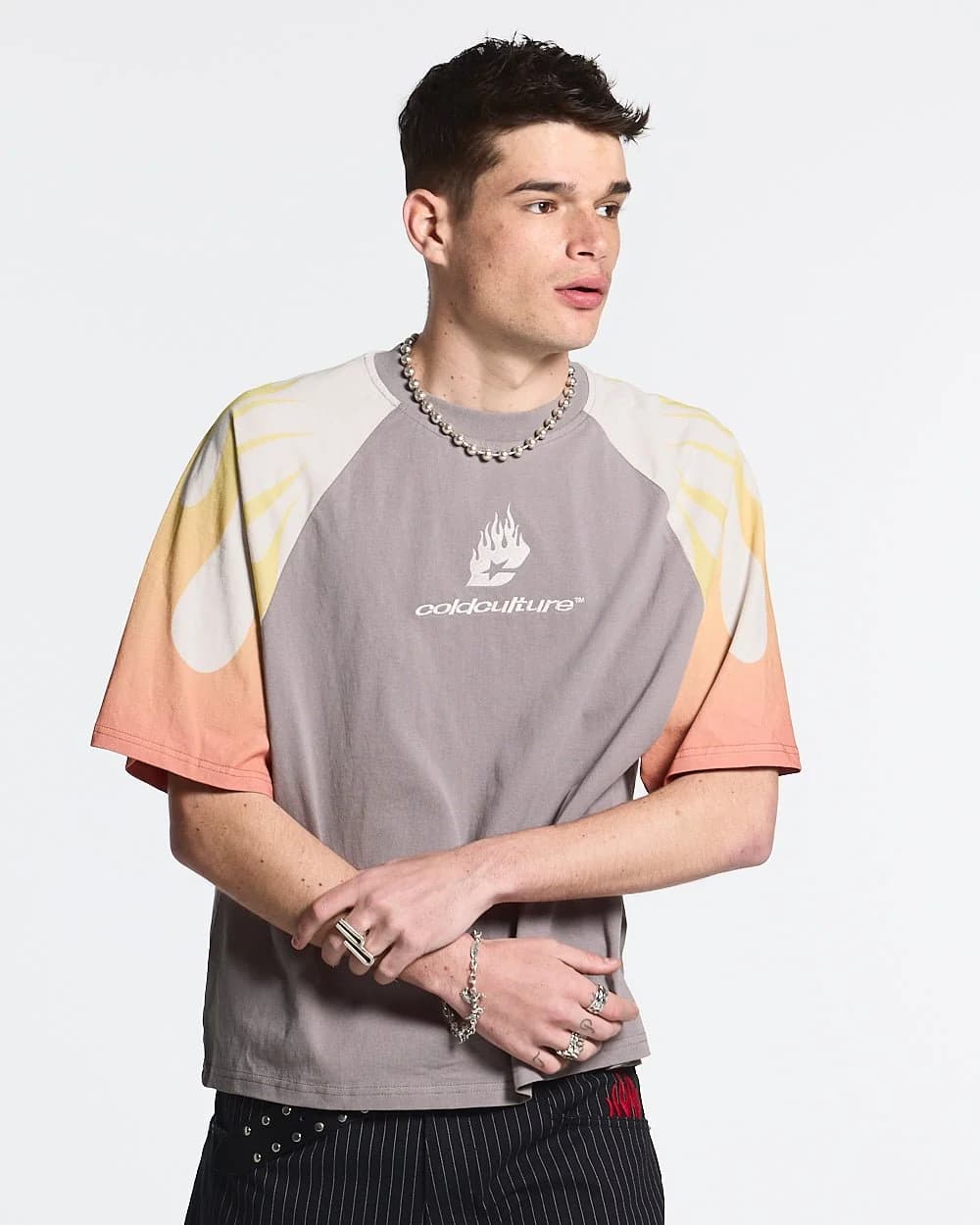 COLD FLAMES TEE ORANGE 2