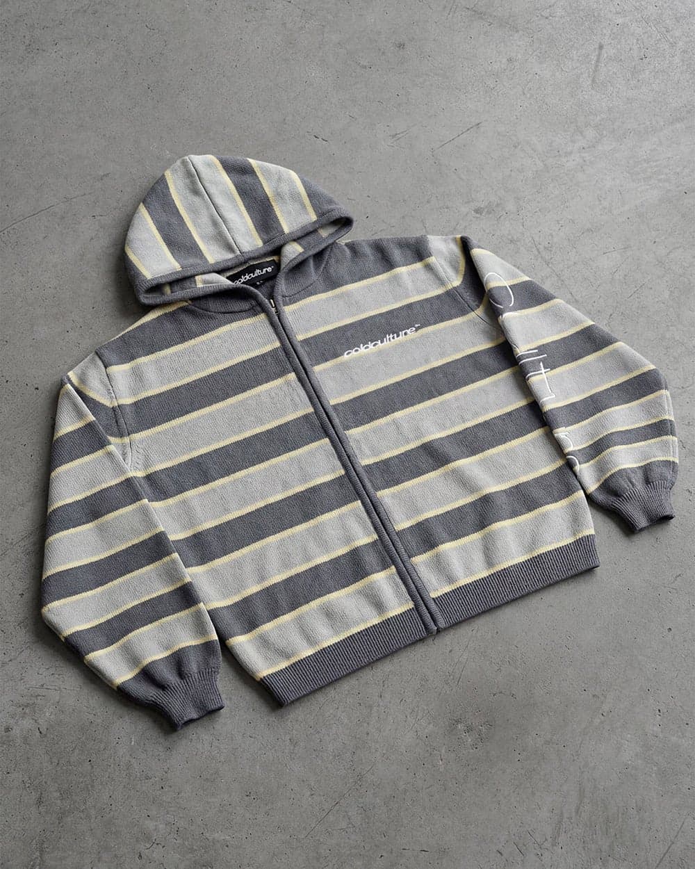 TRIPPY STOP ZIP KNIT GREY 7