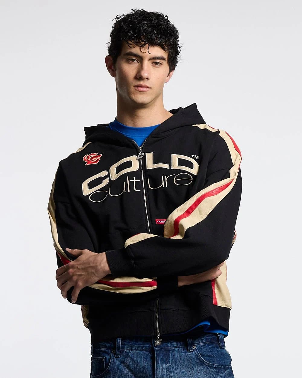 BIKER ZIP HOODIE BLACK 2