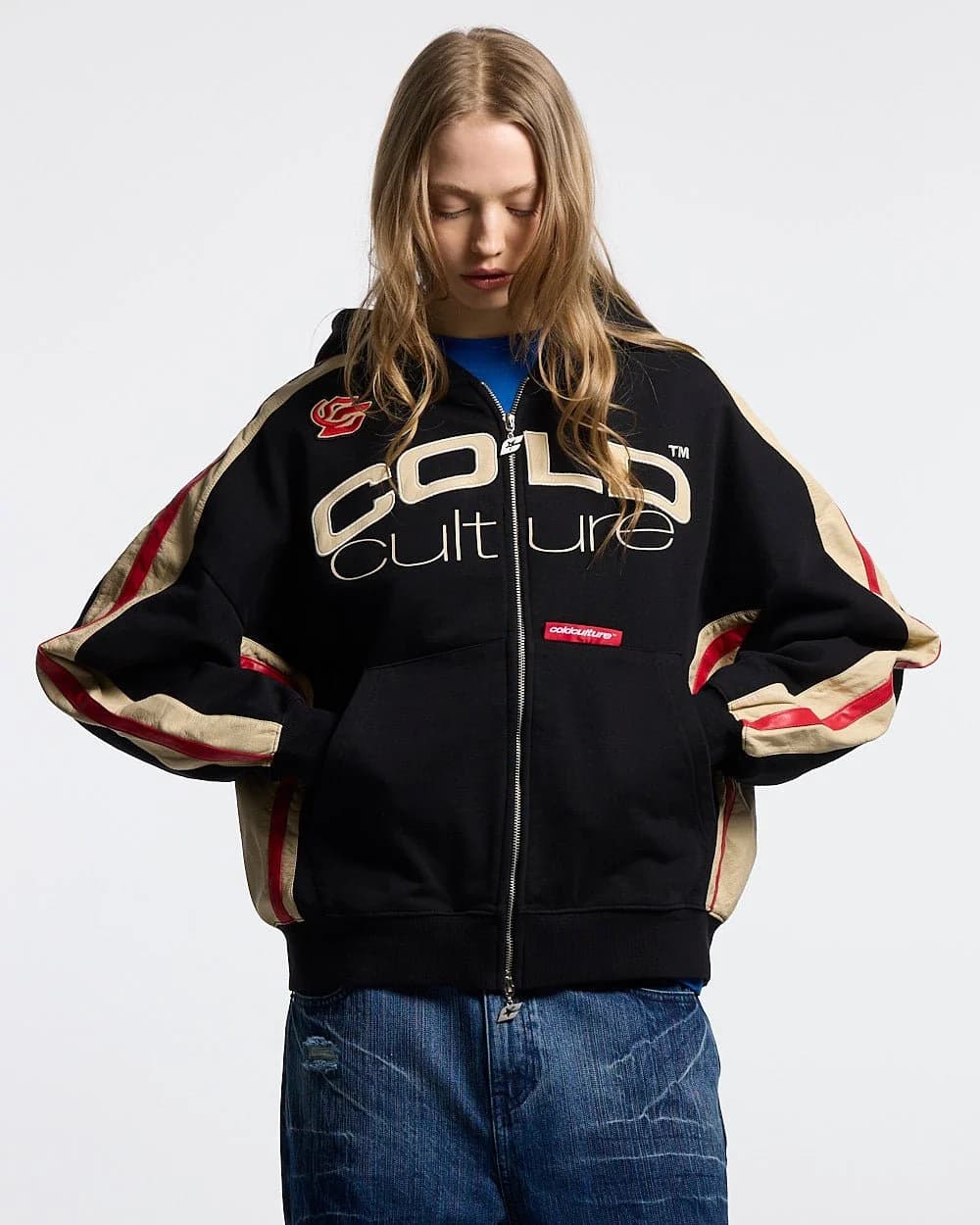 BIKER ZIP HOODIE BLACK 5