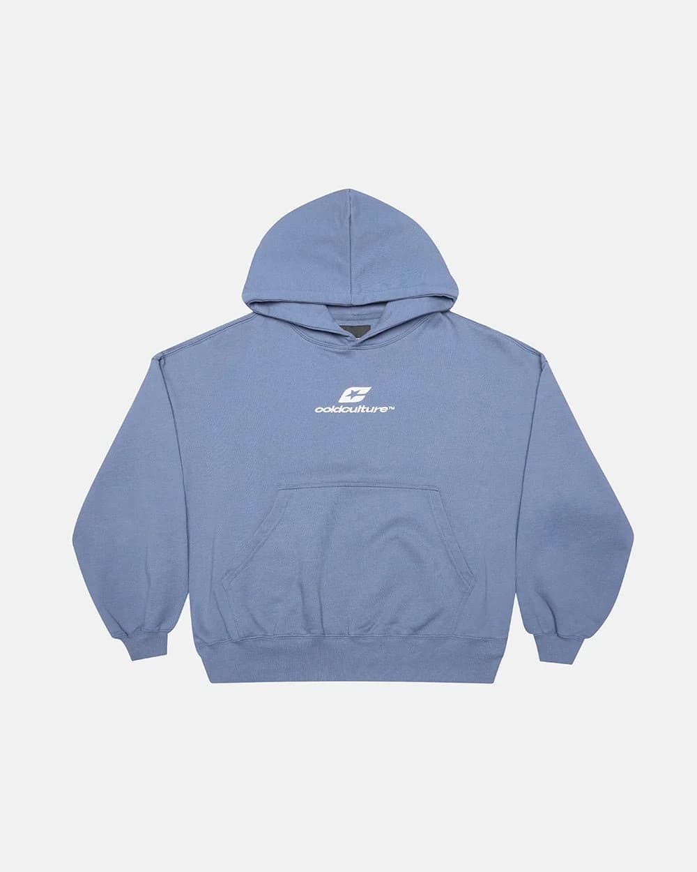 CURVED HOODIE LIGHT BLUE by COLD CULTURE
