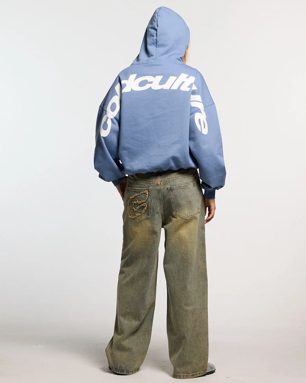 CURVED HOODIE LIGHT BLUE by COLD CULTURE