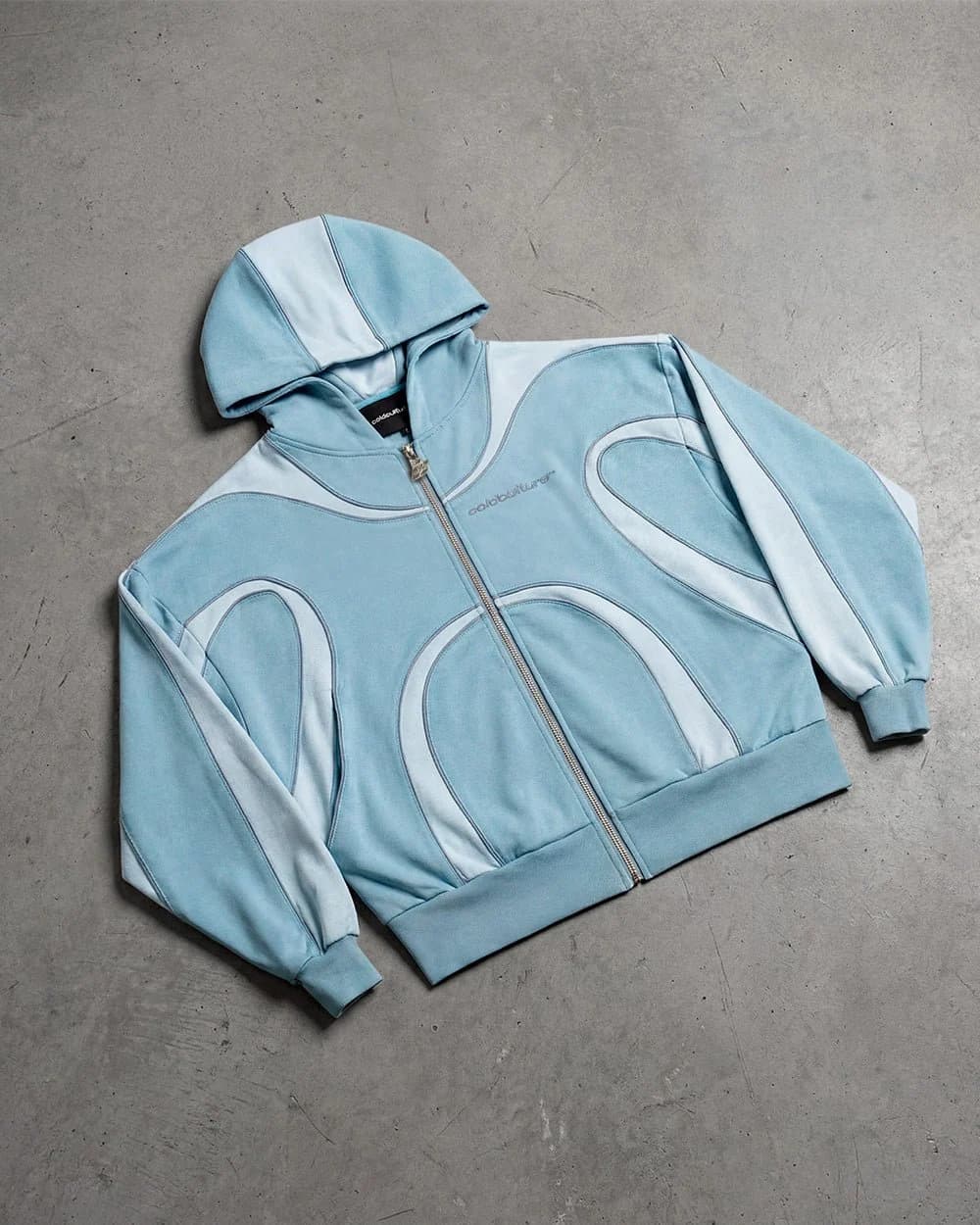 TAKE OFF ZIP HOODIE LIGHT BLUE 8