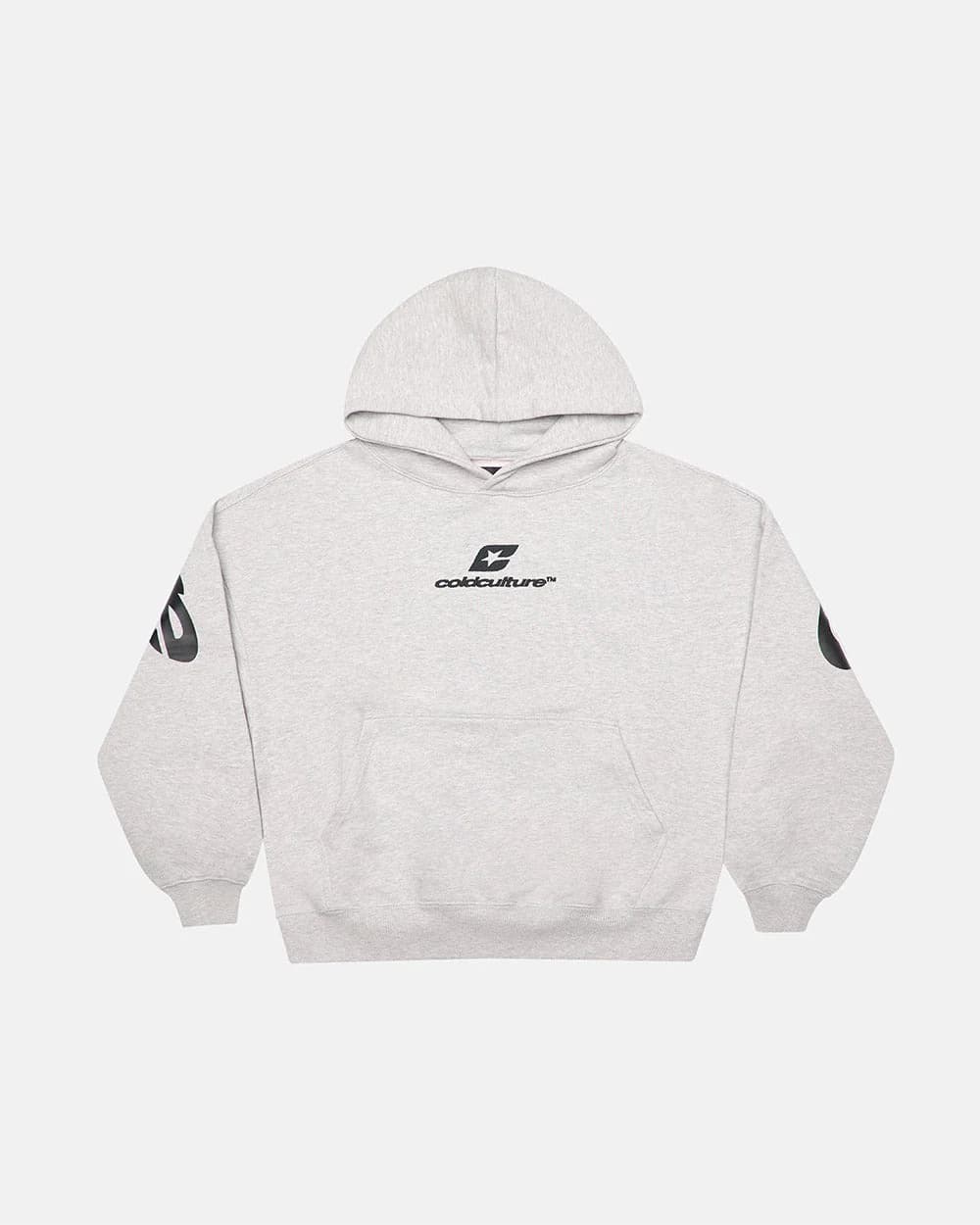 CURVED HOODIE HEATHER GREY 3