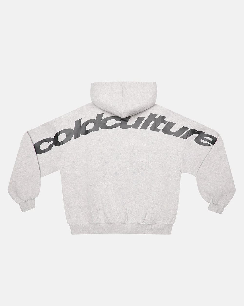 CURVED HOODIE HEATHER GREY by COLD CULTURE