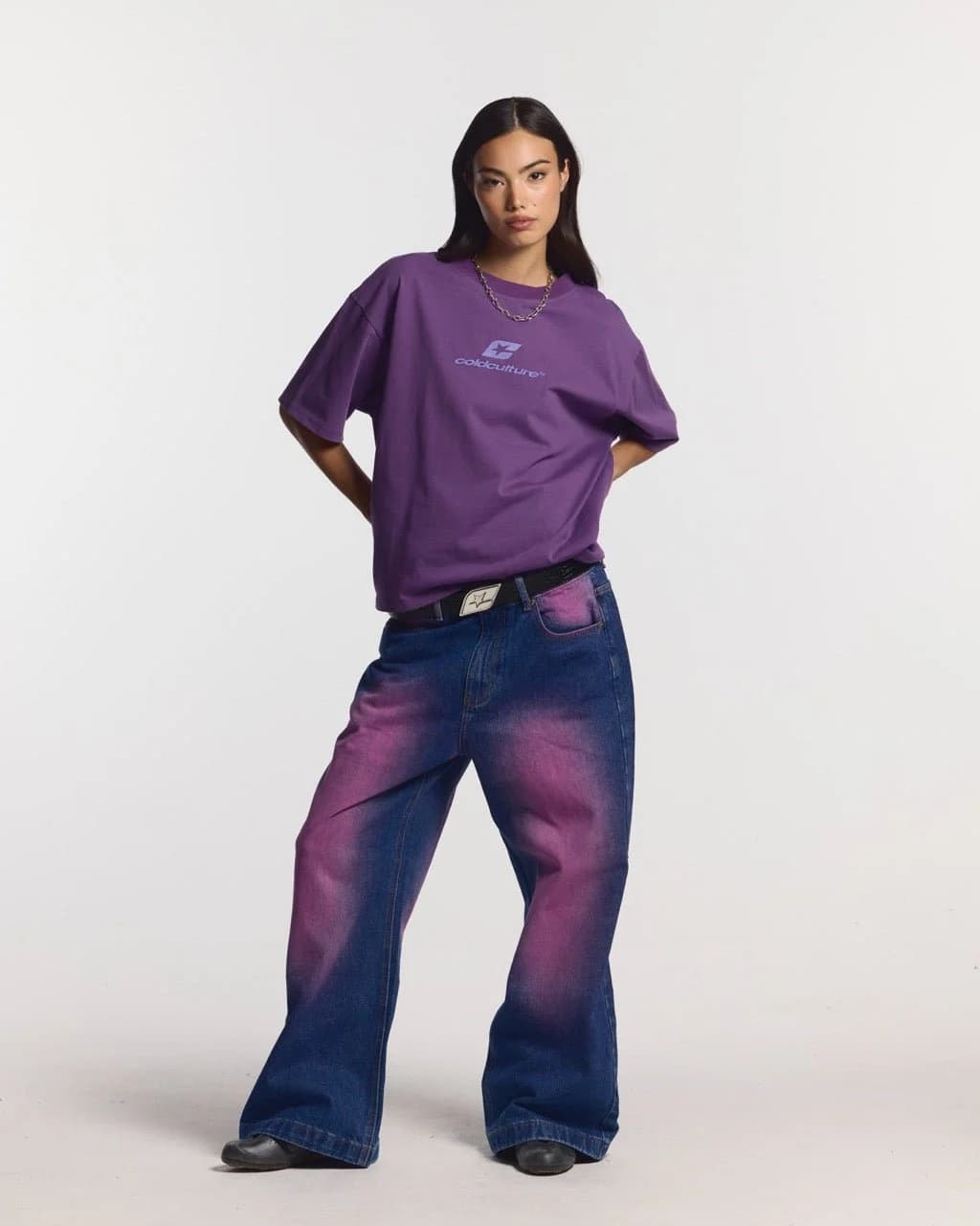 CURVED TEE BURGUNDY & PURPLE 6