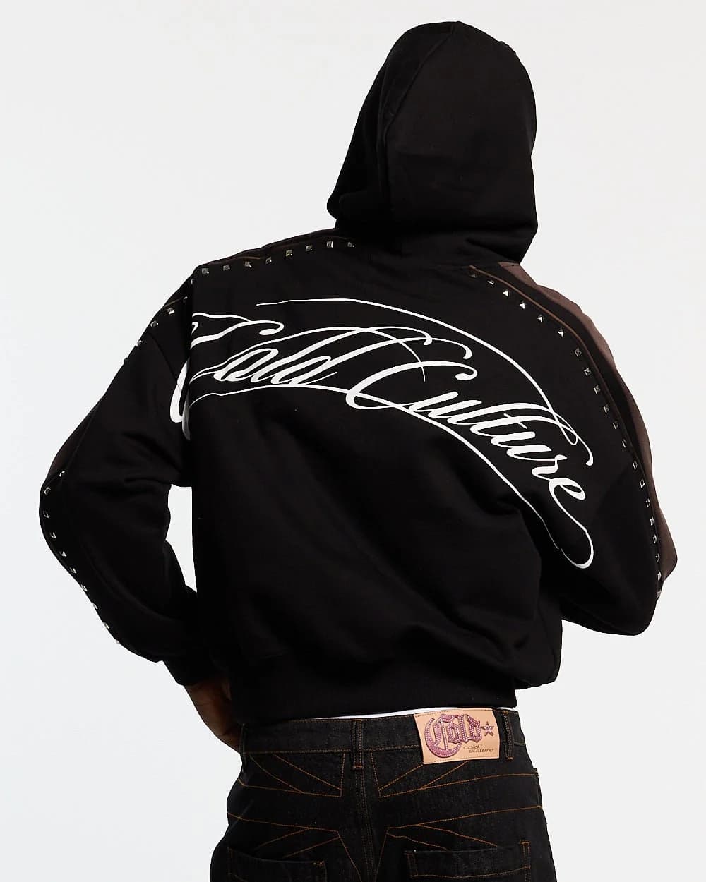 SCRIPT STUDS HOODIE BLACK by COLD CULTURE