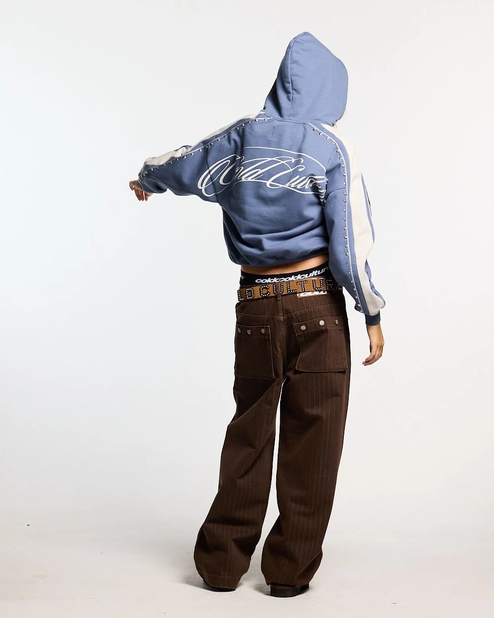 SCRIPT STUDS HOODIE BLUE 7