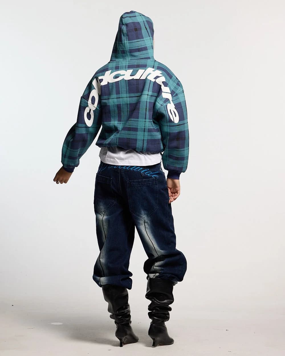 TWO FACES HOODIE NAVY & GREEN 7