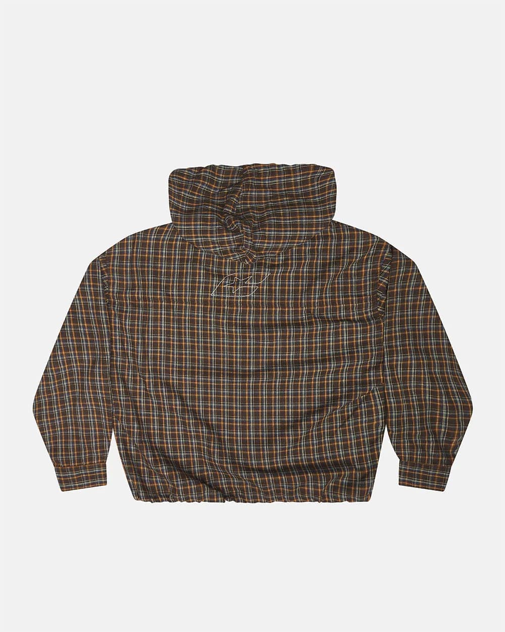 MEMPHIS HOODED SHIRT ORANGE AND BLUE 2