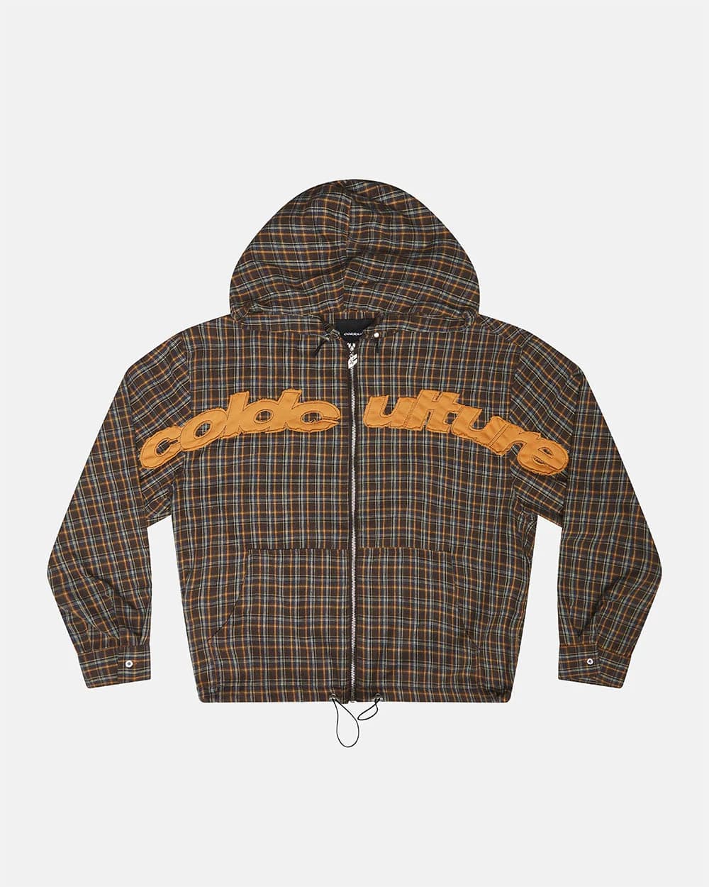 MEMPHIS HOODED SHIRT ORANGE AND BLUE by COLD CULTURE