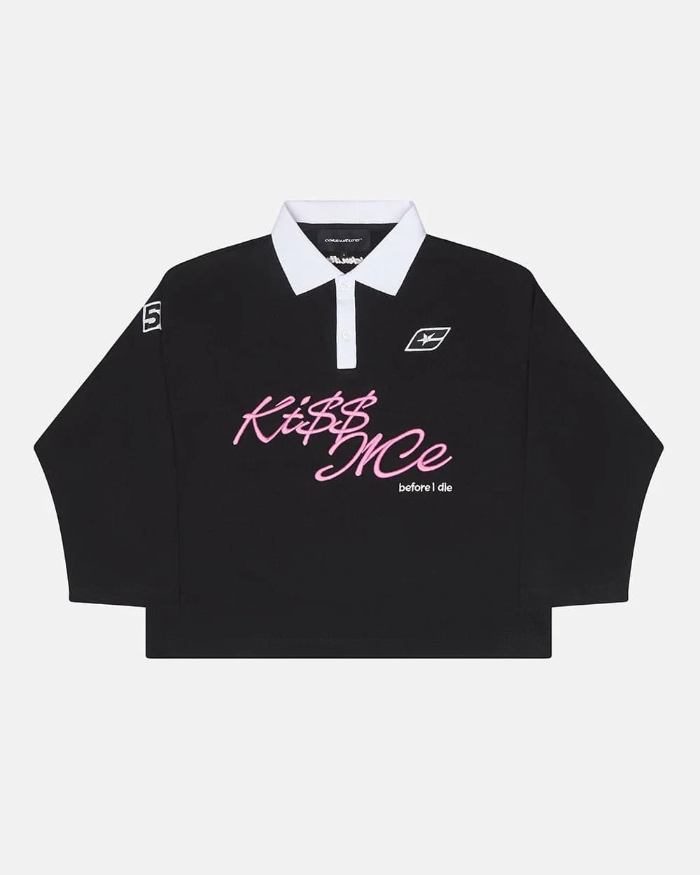 KISS ME POLO BLACK & PINK by COLD CULTURE