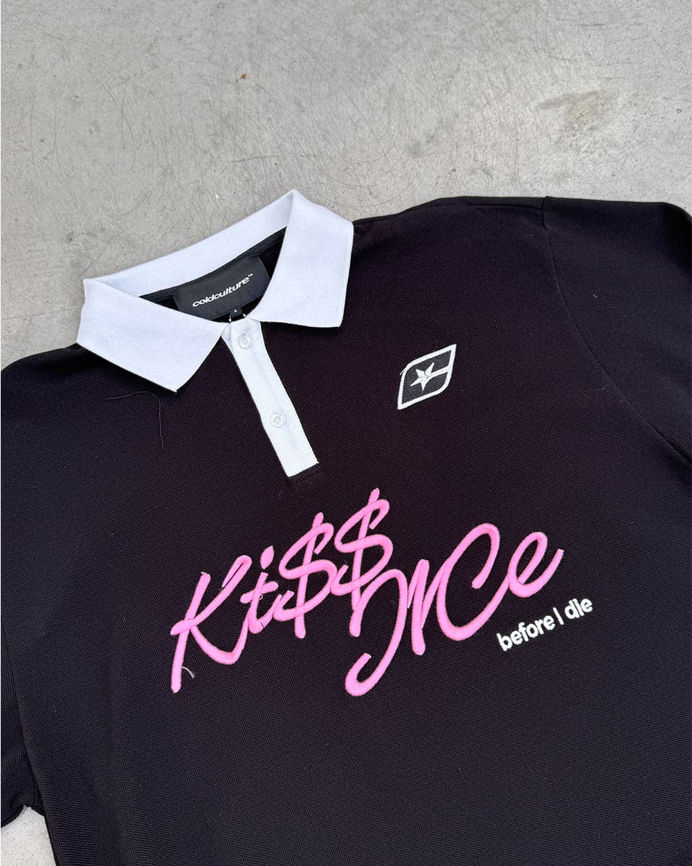 KISS ME POLO BLACK & PINK 9