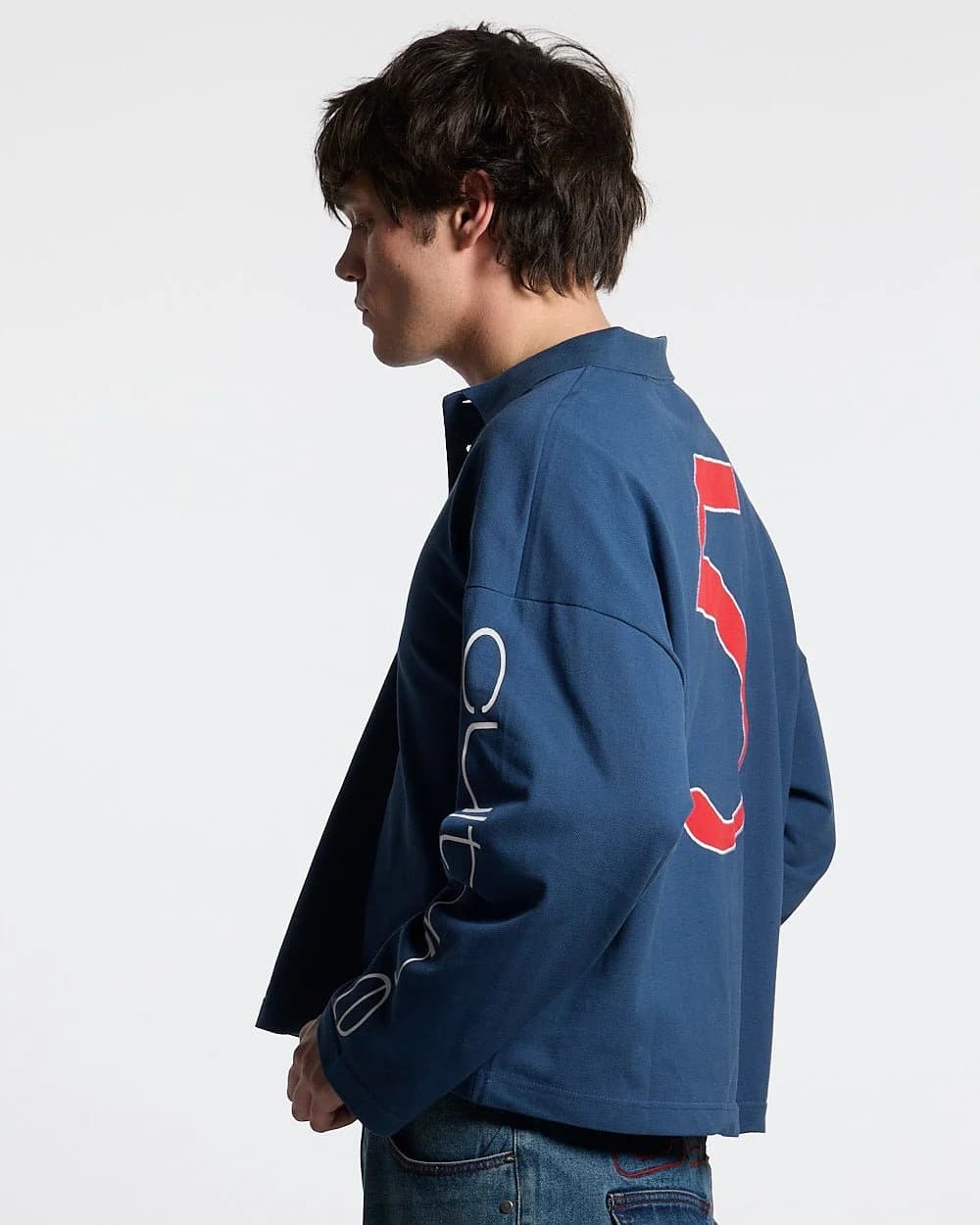 CLASSIC FIVE LONGSLEEVE POLO NAVY by COLD CULTURE