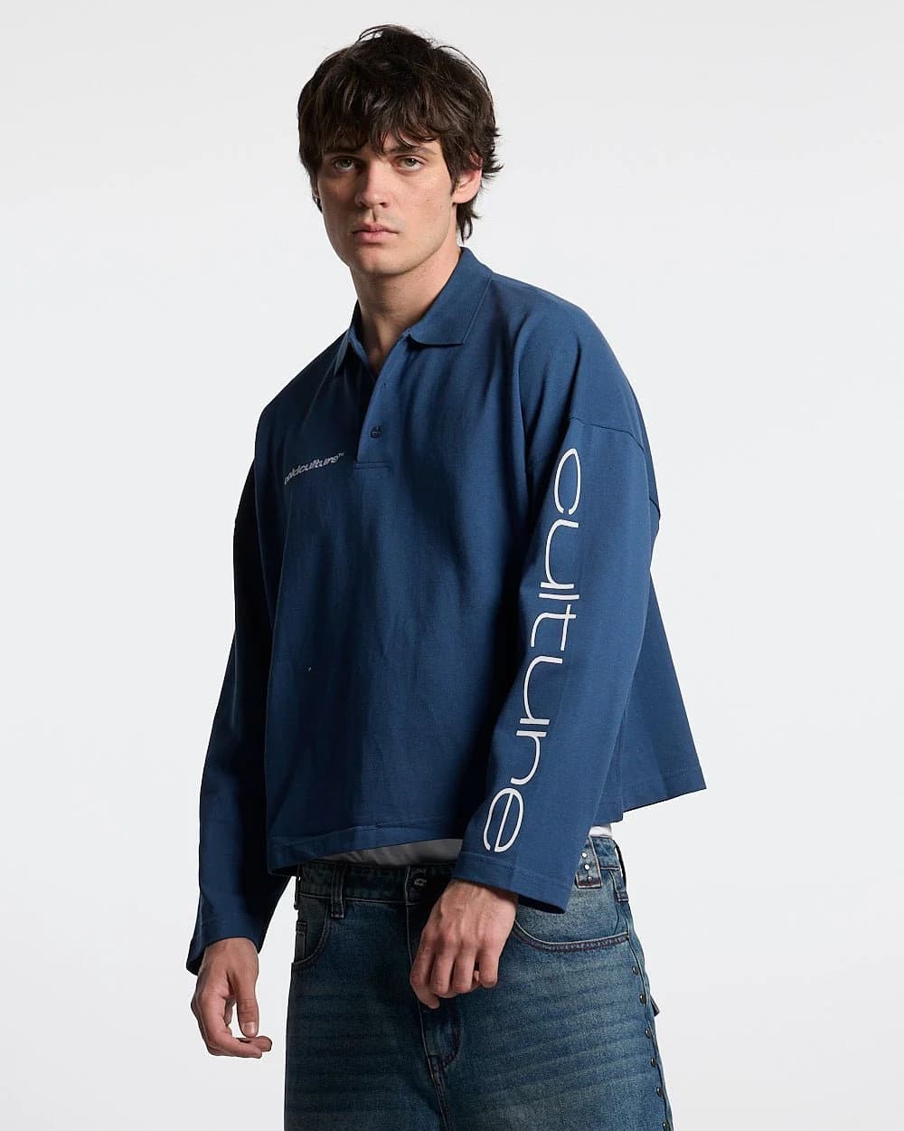 CLASSIC FIVE LONGSLEEVE POLO NAVY by COLD CULTURE