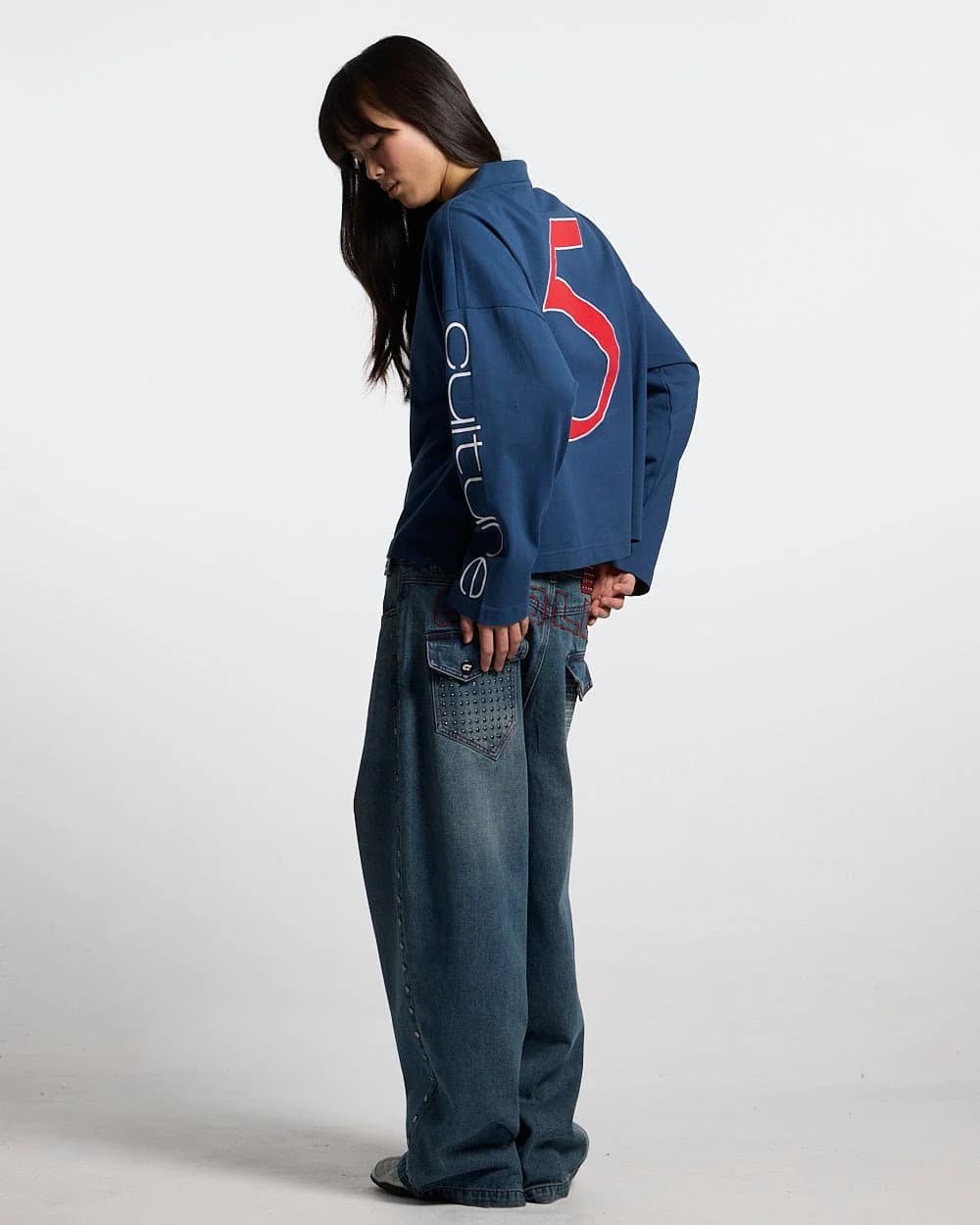 CLASSIC FIVE LONGSLEEVE POLO NAVY by COLD CULTURE