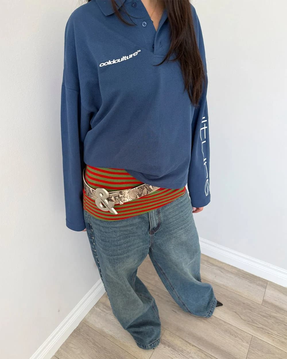 CLASSIC FIVE LONGSLEEVE POLO NAVY by COLD CULTURE