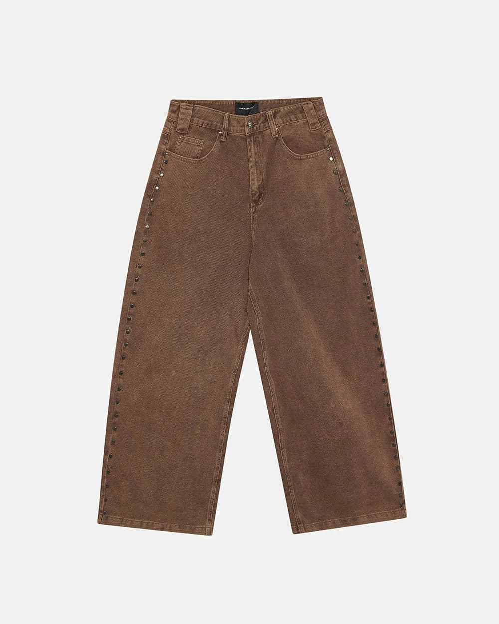 STUDS PANTS BROWN DENIM 3