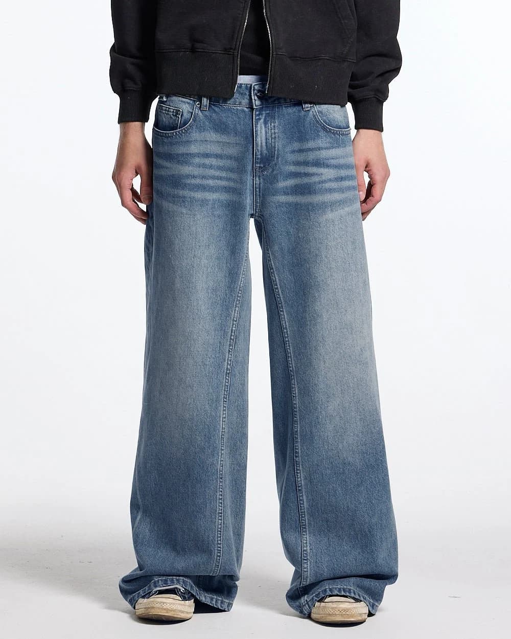PERFECT SCRIPT PANTS BLUE DENIM 7