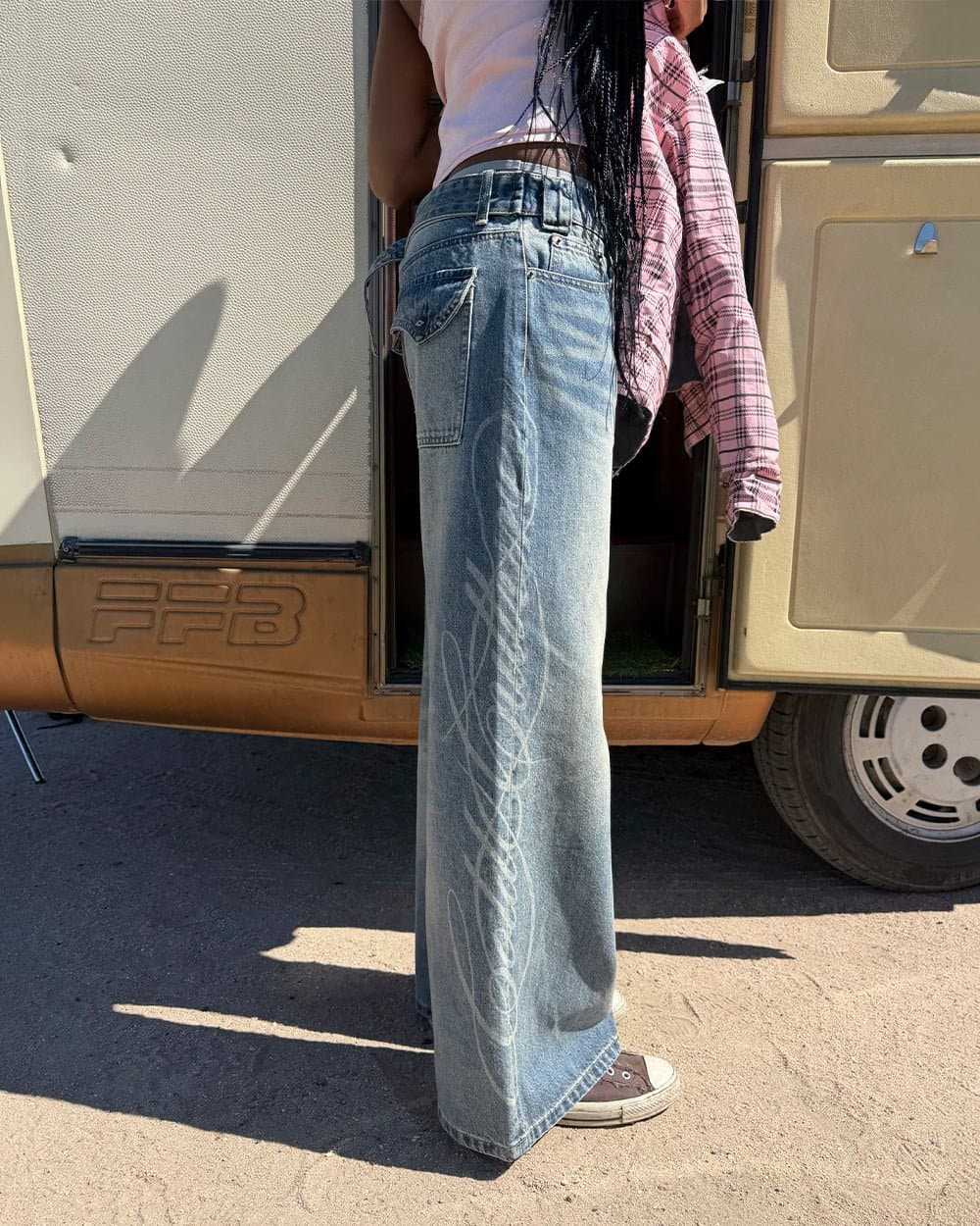 PERFECT SCRIPT PANTS BLUE DENIM 10