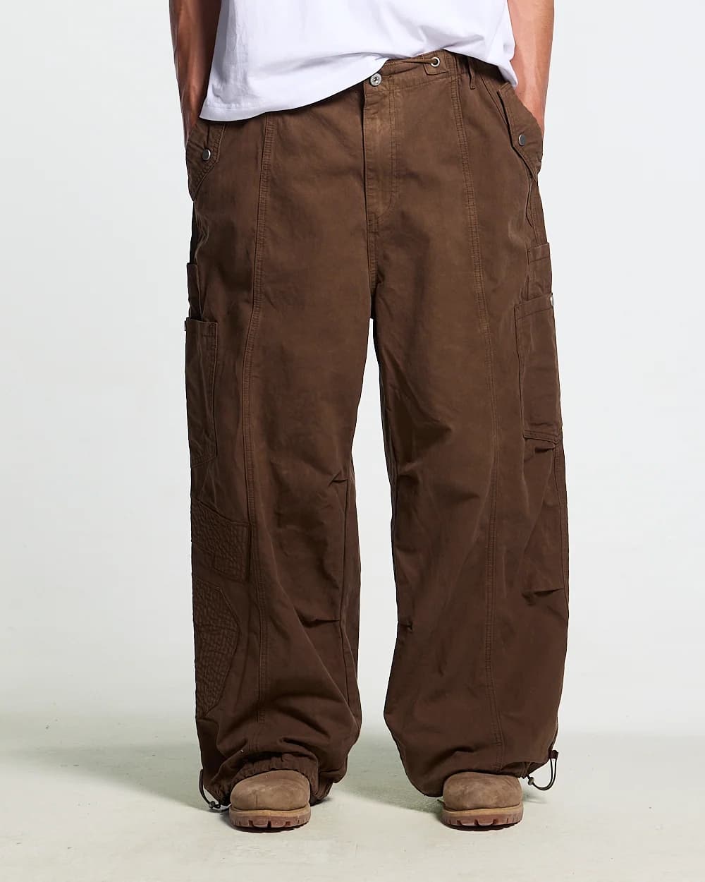 SOLID CARGO PANTS BROWN by COLD CULTURE